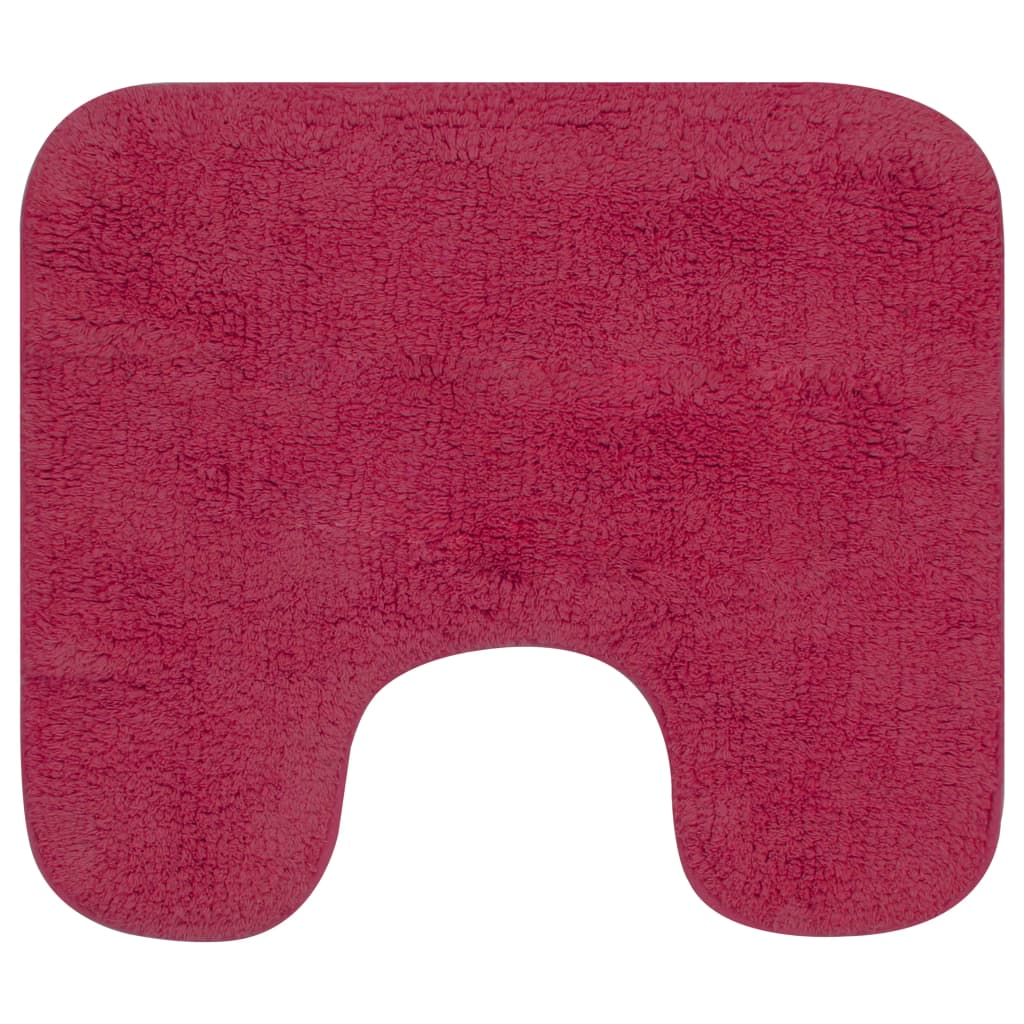 Conjunto tapetes de casa de banho 3 pcs tecido fúcsia