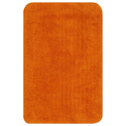 Conjunto tapetes de casa de banho 3 pcs tecido laranja