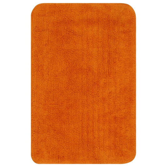 Conjunto tapetes de casa de banho 3 pcs tecido laranja