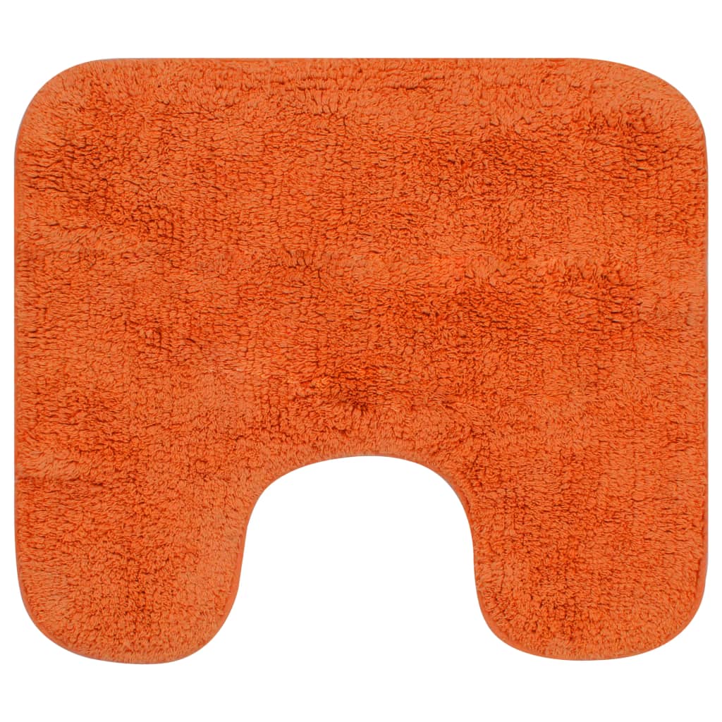 Conjunto tapetes de casa de banho 3 pcs tecido laranja