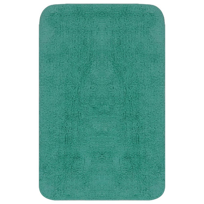 Conjunto tapetes de casa de banho 3 pcs tecido turquesa
