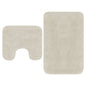Conjunto tapetes de casa de banho 2 pcs tecido branco