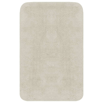 Conjunto tapetes de casa de banho 2 pcs tecido branco