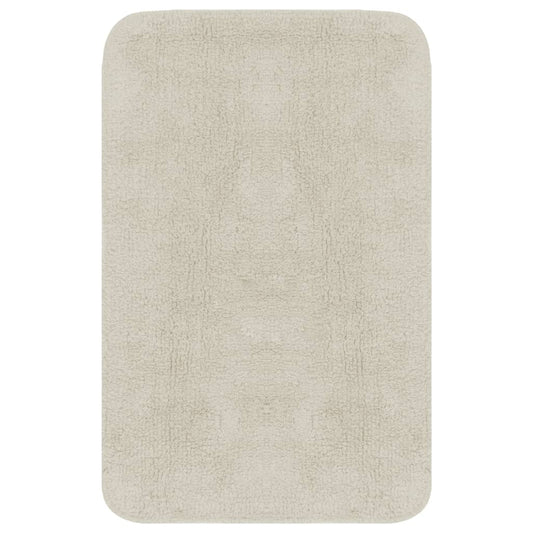 Conjunto tapetes de casa de banho 2 pcs tecido branco