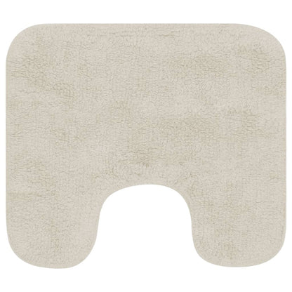 Conjunto tapetes de casa de banho 2 pcs tecido branco