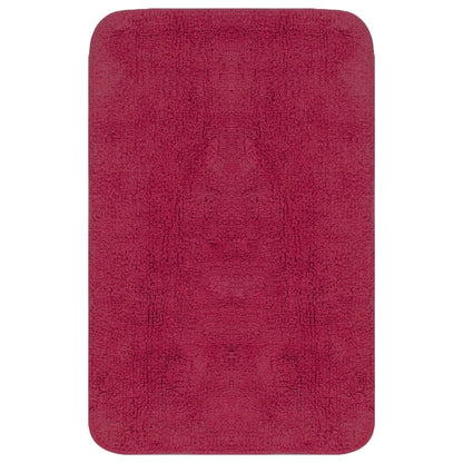 Conjunto tapetes de casa de banho 2 pcs tecido fúcsia