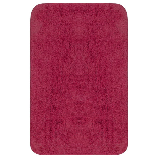 Conjunto tapetes de casa de banho 2 pcs tecido fúcsia