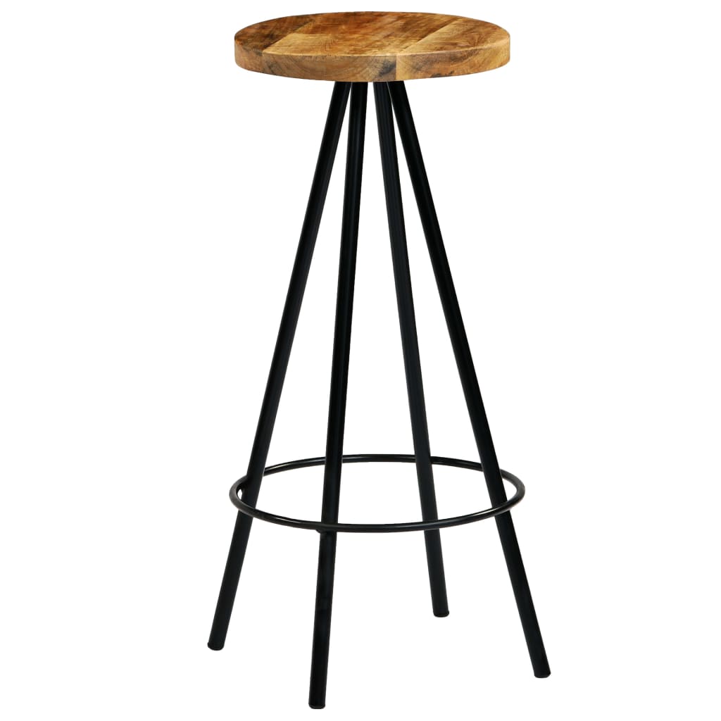 Cadeiras de bar 2 pcs madeira de mangueira maciça