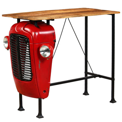 Conjunto de bar 5 pcs madeira de mangueira maciça 120x60x107 cm