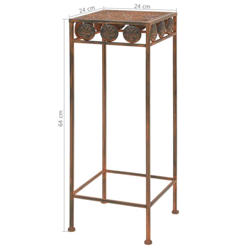 Suportes para plantas 3 pcs estilo vintage metal enferrujado