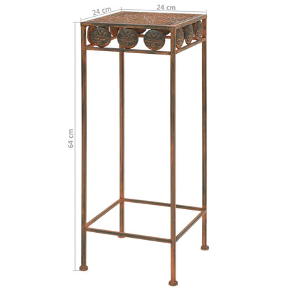 Suportes para plantas 3 pcs estilo vintage metal enferrujado