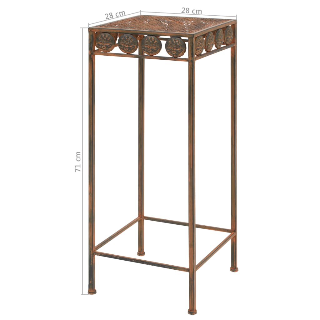 Suportes para plantas 3 pcs estilo vintage metal enferrujado