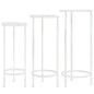 Suporte para plantas 3 pcs estilo vintage metal antigo branco