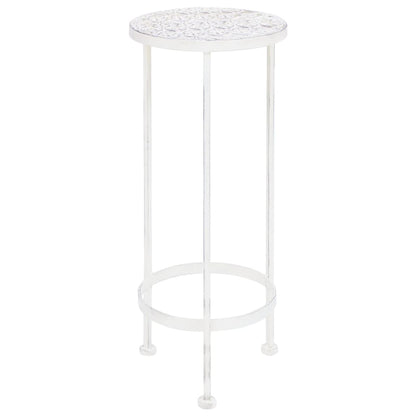 Suporte para plantas 3 pcs estilo vintage metal antigo branco