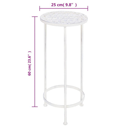 Suporte para plantas 3 pcs estilo vintage metal antigo branco