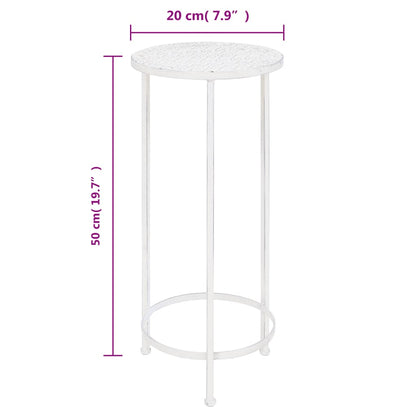 Suporte para plantas 3 pcs estilo vintage metal antigo branco