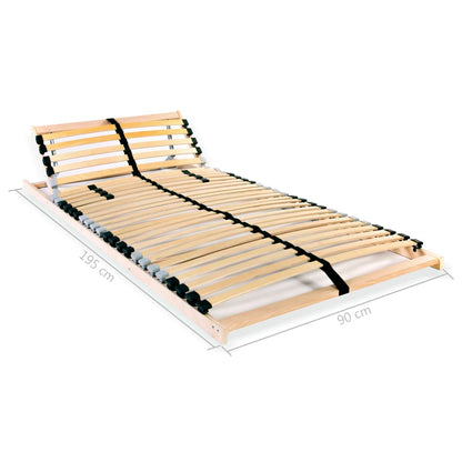 Estrado de ripas com 28 ripas 7 zonas 90x200 cm