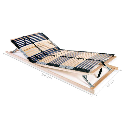 Estrado de ripas com 42 ripas 7 zonas 80x200 cm