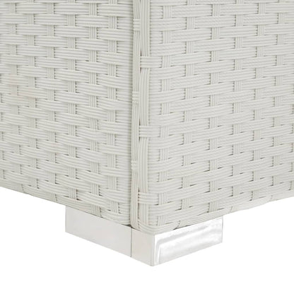 Espreguiçadeira com almofadão vime PE branco