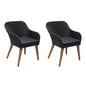 Cadeiras de exterior c/ almofadões 2 pcs vime PE preto