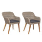 Cadeiras de exterior c/ almofadões 2 pcs vime PE castanho