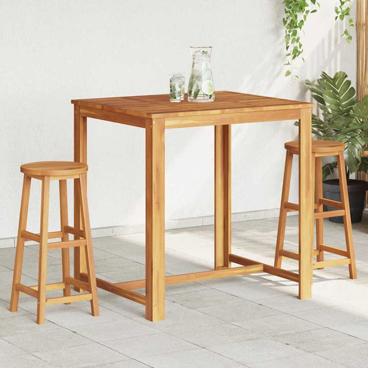 Bancos de bar 2 pcs madeira de acácia maciça
