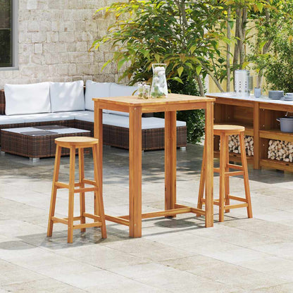 Bancos de bar 2 pcs madeira de acácia maciça
