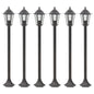 Candeeiros de pé para jardim 6 pcs E27 110 cm alumínio bronze