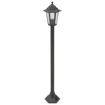 Candeeiros de pé para jardim 6 pcs E27 110 cm alumínio bronze