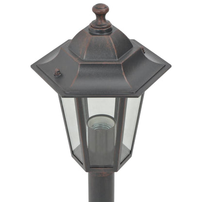 Candeeiros de pé para jardim 6 pcs E27 110 cm alumínio bronze