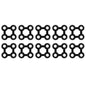 Conectores de tapete 10 pcs borracha preto