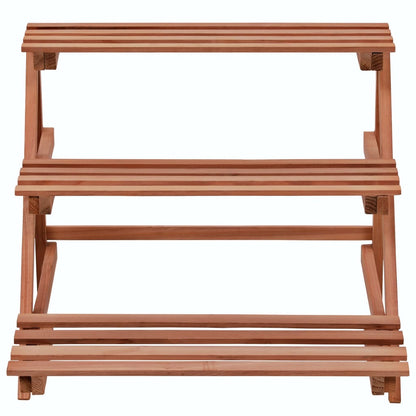 Suporte para plantas de 3 níveis madeira de cedro 48x45x40 cm