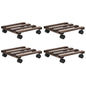 Bases com rodas p/ vasos 4 pcs madeira de cedro 25x25 cm