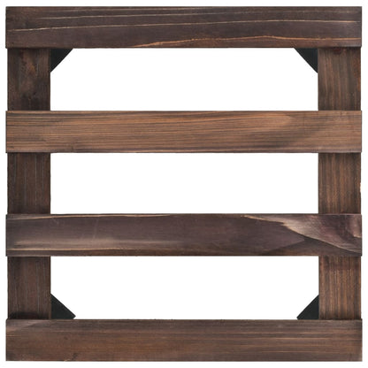 Bases com rodas p/ vasos 4 pcs madeira de cedro 25x25 cm