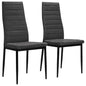Cadeiras de jantar 2 pcs tecido cinzento-escuro