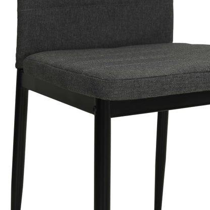Cadeiras de jantar 2 pcs tecido cinzento-escuro