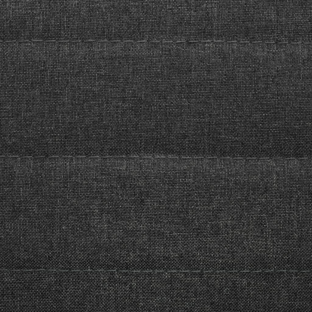 Cadeiras de jantar 4 pcs tecido cinzento-escuro