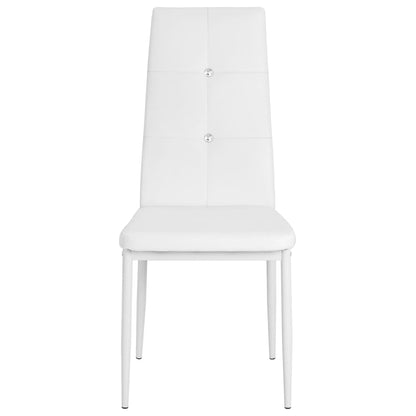 Cadeiras de jantar 2 pcs couro artificial branco