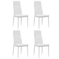 Cadeiras de jantar 4 pcs couro artificial branco