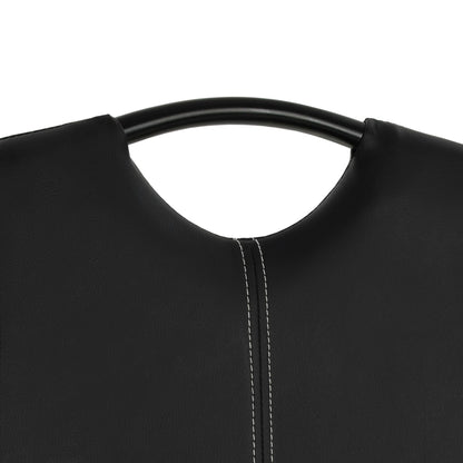 Cadeiras de jantar cantilever 2 pcs couro artificial preto