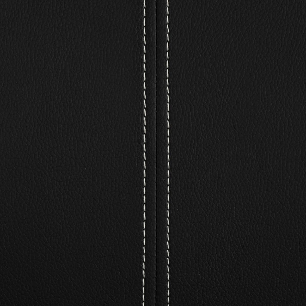 Cadeiras de jantar cantilever 2 pcs couro artificial preto