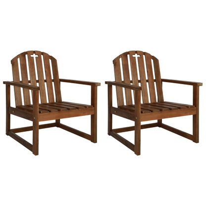 Cadeiras de jardim 2 pcs madeira de acácia maciça