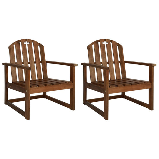 Cadeiras de jardim 2 pcs madeira de acácia maciça