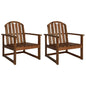 Cadeiras de jardim 2 pcs madeira de acácia maciça