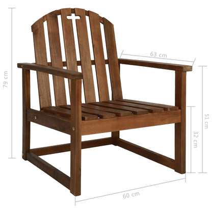 Cadeiras de jardim 2 pcs madeira de acácia maciça
