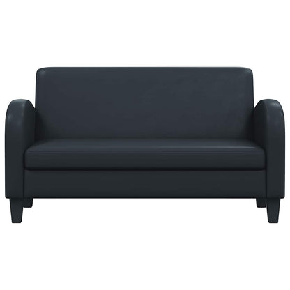 Conjunto de sofás 2 pcs couro artificial preto