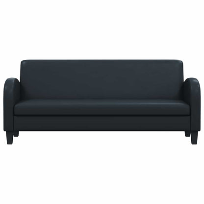 Conjunto de sofás 2 pcs couro artificial preto