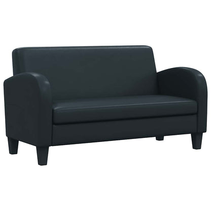 Conjunto de sofás 2 pcs couro artificial preto