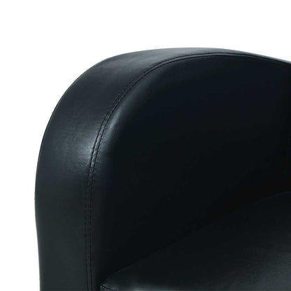 Conjunto de sofás 2 pcs couro artificial preto