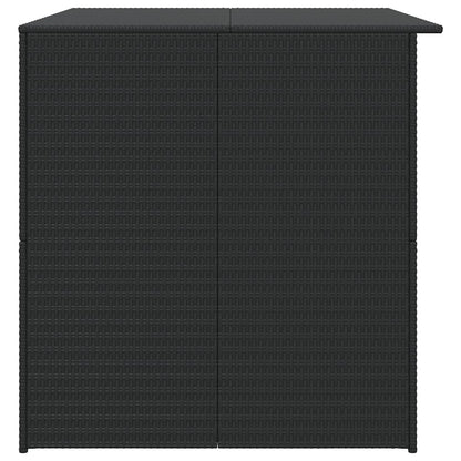 Caixa de arrumação para jardim 150x100x100 cm vime PE preto